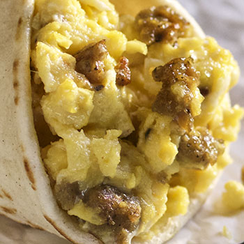 Sausage and Egg Protein Closeup